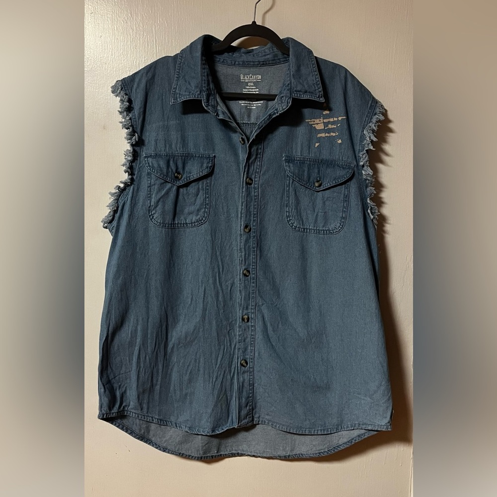 BlackCanyon Outfitters 2XL denim shirt vest.